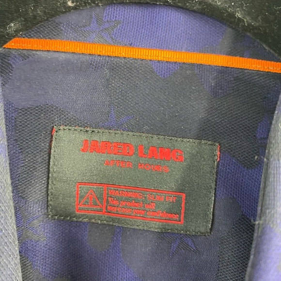 Jared Lang Slim Fit Long Sleeve Shirt Men’s Floral Medium Blue Black Button Down - Picture 5 of 15